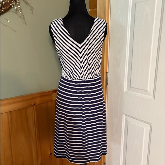 Soma Navy and White Striped Dress - Picture 4 of 6